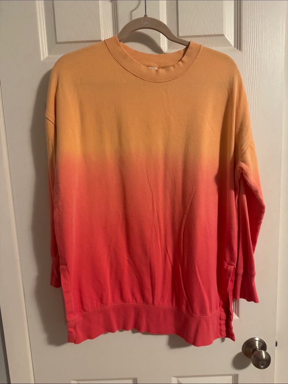 Old Navy Ombre Crewneck Sweatshirt - Yellow to Pink